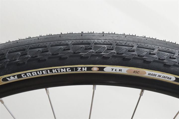 Panaracer GravelKing ZX R 45  mountain bike tire on a rolling resistance test machine