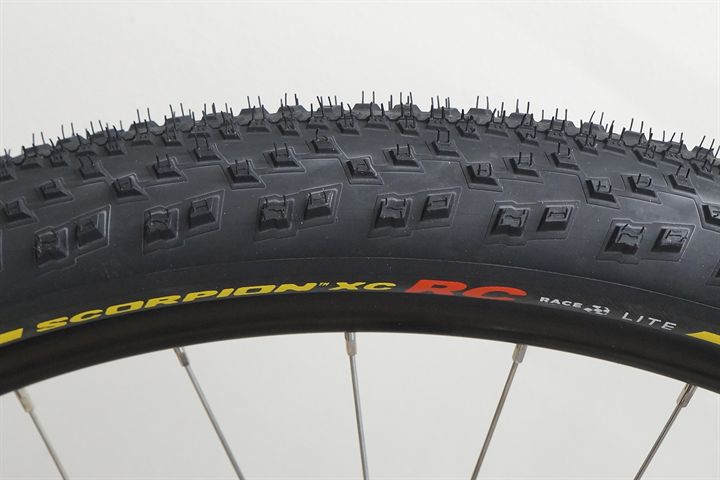 Pirelli Scorpion XC RC Race Lite Team Edition  mountain bike tire on a rolling resistance test machine