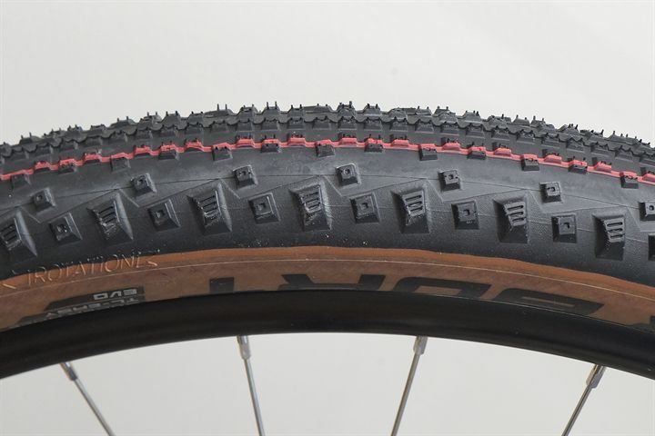 Schwalbe Thunder Burt Super Race Addix Speed  mountain bike tire on a rolling resistance test machine
