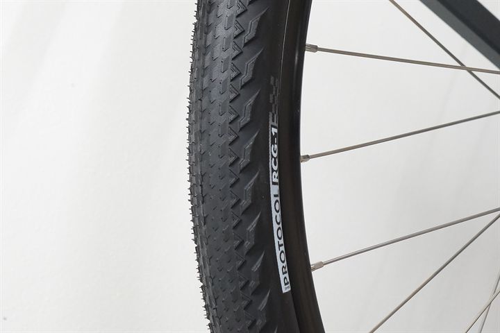 Silca Protocol RCG-1 45  mountain bike tire on a rolling resistance test machine