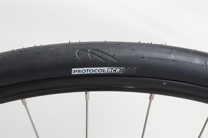 Silca Protocol RCR 29 road bike tire on a rolling resistance test machine