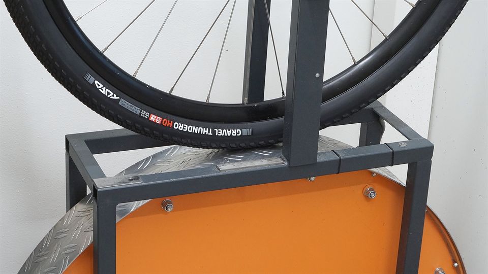Tufo Gravel Thundero HD 48 Lab Test Tufo Gravel Thundero HD 48 on a rolling resistance machine