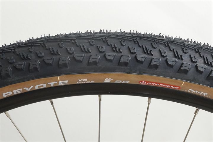 Vittoria Peyote XC Race  mountain bike tire on a rolling resistance test machine