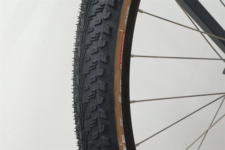 Vittoria Peyote XC Race  mountain bike tire on a rolling resistance test machine