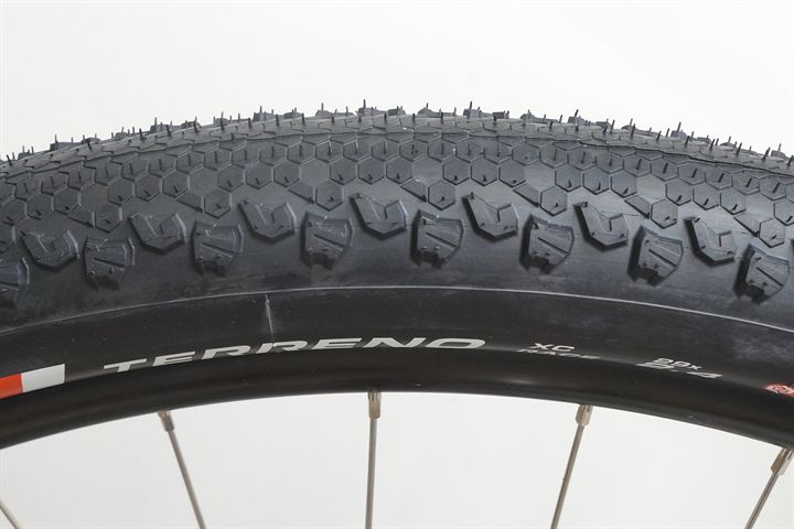 Vittoria Terreno XC Race  mountain bike tire on a rolling resistance test machine